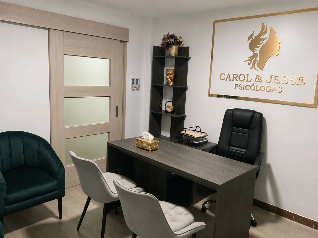 Sala de atención del consultorio de Carol & Jesse Psicólogas